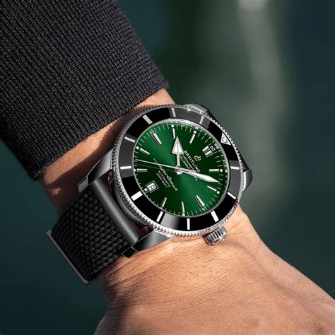 breitling superocean heritage green|More.